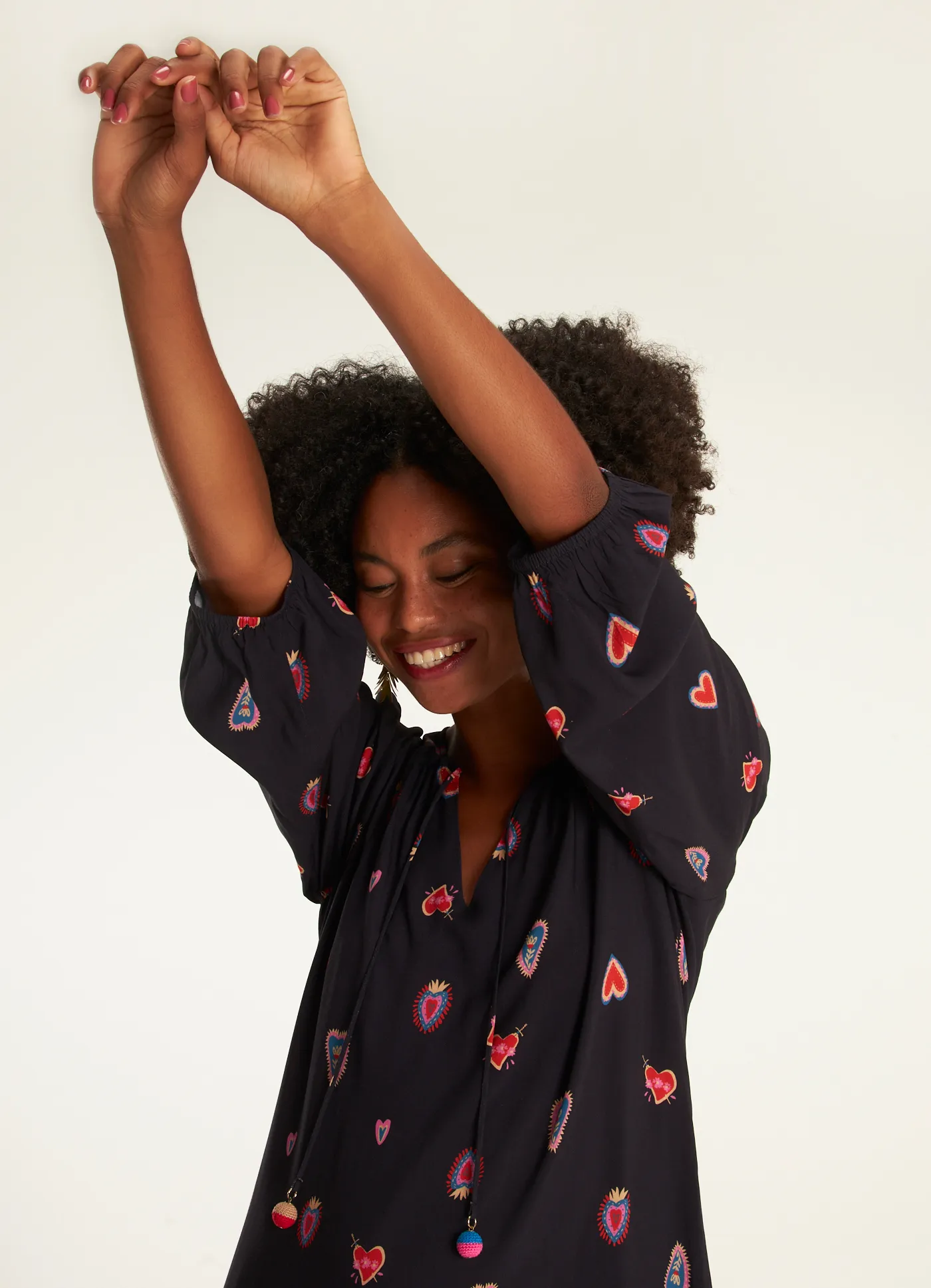 Vestido manga longa estampado ternura Cantão 2